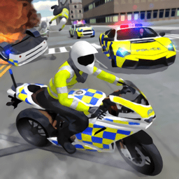 警车护送车队模拟手机版(Police Car Driving Motorbike Riding)