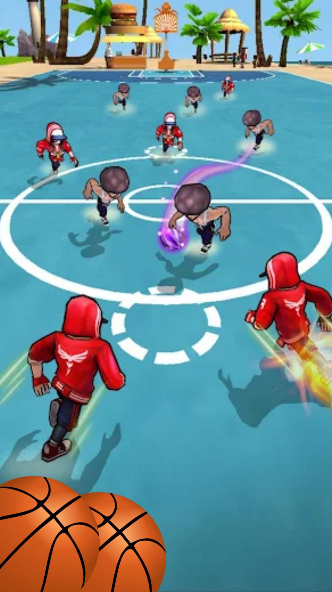 Basketball Court Challenge-Dodge & Score Ball Basketball Court Challenge-Dodge & Score Ball